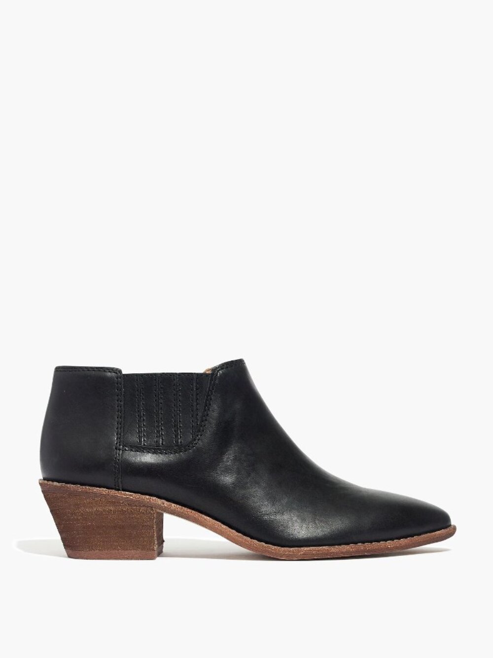 NWT Madewell Myles Ankle Boot in Leather in true black - 8